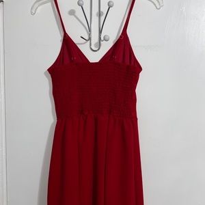Red popping dress
